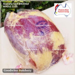 Beef KNUCKLE frozen daging paha rendang Australia JERKY DENDENG EMPAL CUTS +/- 8x7x1.5 cm (price/pack 600g 5-6pcs)